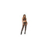 Ensemble Brassière fine résille et collant imprimé 